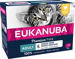 Eukanuba Cat. Vådfoder til Adult, premium pate rig på kylling